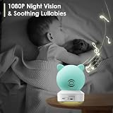 YOBWOK Babyfon z kamerą Najwyższej jakości 2K/3MP,5-calowy 360 Grad WLAN wideo Babyfon z aplikacją,IR noktowizor,2-drożne audio,wykrywanie płaczu/ruchu/dźwięku,wyświetlacz temperatury