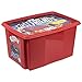 Produktbild keeeper Cars Aufbewahrungsbox mit Deckel, Dreh- und stapelbar, Für Kinder, 45 l, Paulina, Kirsch-Rot