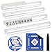 VISTARAFT American Mahjong Game Accessories Set Mahjong Table Mat 31.5" x 31.5" with 4 Clear Mahjong Racks with Pushers Non-Slip Portable Mat with Carry Bag