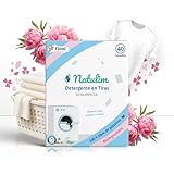 Natulim - Detergente en Tiras para Lavadora (40 Lavados) - Incluye efecto Suavizante, Ecológico, Hipoalergénico, Made in Spain - Ropa limpia y suave sin ensuciar el Planeta (Fragancia Floral)