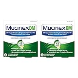 Mucinex DM 12-Hour Expectorant and Cough Suppressant Tablets, 6 Count (Pack of 2)