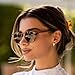 Round Polarized Sunglasses for Women - Retro Classic UV400 Protection for Driving & Everyday Wear (Light Crystal Brown/Brown Lens)