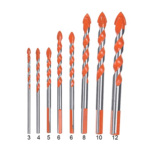 NUSHKI 8 piezas Brocas Multifuncionales para Perforador: para Cerámica, Vidrio, Mármol, Azulejo y Pared miniatura 2
