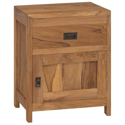 vidaXL Teck Massif Table de Chevet Armoire Latérale Table d'Appoint Table Nuit