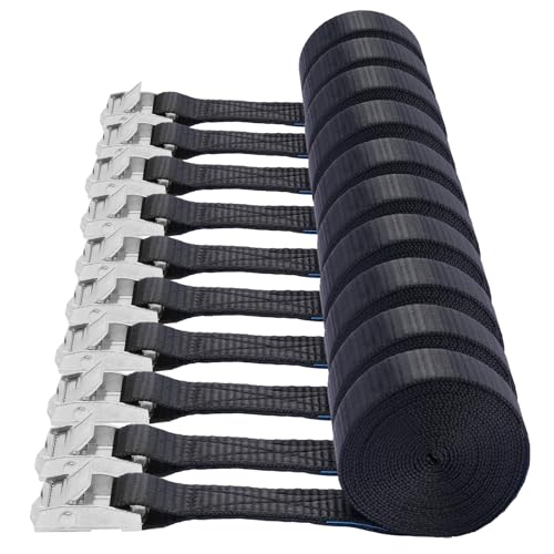 10 Pack Adjustable Cam Buckle Lashing Straps