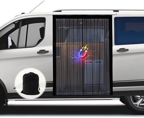 ZATOOTO mosquitera Coche Furgoneta Camper con magnetismo para Mercedes Vito Mercedes Marco Polo Ford Transit Custom, Cierre magnético Central para mos...