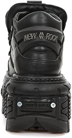 New Rock M-TANK106-C2 Men's Black 100% Leather Goth Platform Punk Fashion Ankle Boots Shoe 3 | Image 5