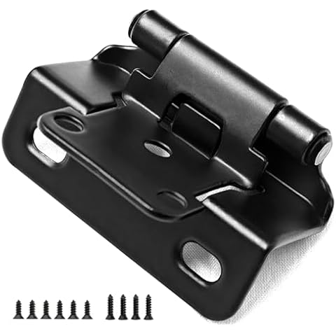 Cabinet Hinges, 12 Pack 6 Pairs 1/2" Overlay Semi Kitchen Cabinet Hinges, Matte Black Self-Closing Kitchen Cabinet Door Hinges with Silicone Cushion, Semi-Hidden Cabinet Hinges for Cabinet Doors Cover