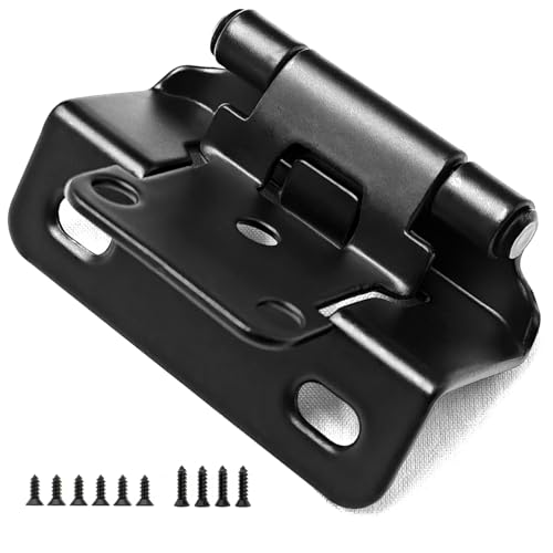 50 Pack (25 Pairs) 1/2 Overlay Semi-Hidden Cabinet Hinges - Matte Black Self-Closing with Silicone Cushion for Kitchen Cabinet Doors