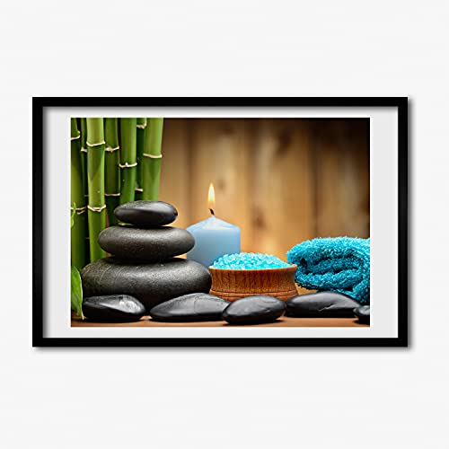 Cadre photo 60x40 cm Tulup bambou pour sublimer une affiche de salon
