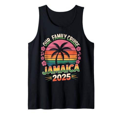 Crucero familiar 2025 Jamaica Vacaciones familiares a juego Nuestro viaje Camiseta sin Mangas