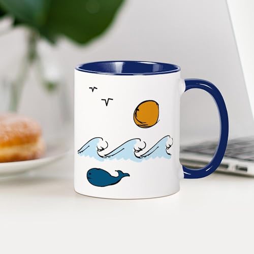 Taza de cerámica Ocean Waves de 11 oz miniatura 4