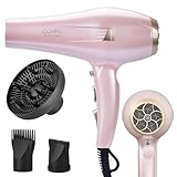CONFU Hair Dryer, Professional Ionic Salon Blow Dryer with Diffuser for Women and Men, 5X Fast Drying, Powerful and Quiet Hair Blow Dryer for Fast & Easy Styling (1875 Watts)