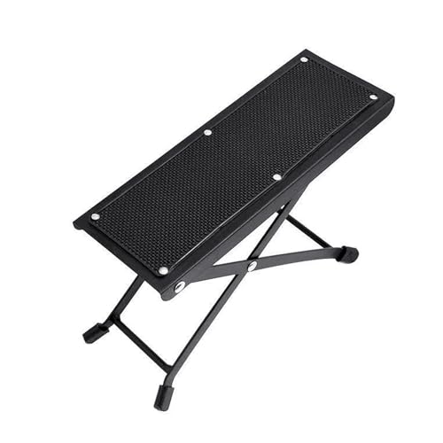 LIANHATA ギターペダル ギター 足置き 4段階高さ調整 フットレスト 折りたたみ式 ギター用 フットスツール 足台 高い安定性 滑り止めゴムキャップ付き 折りたたみ収納 軽量コンパクト
