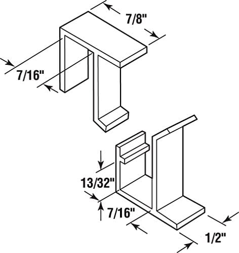 Prime-Line MP5563 Retainer Clips, Fits 3/8 In. and 7/16 In. Frames, Plastic Construction, Black, Used by H and D Industries (25 Pairs) image 4