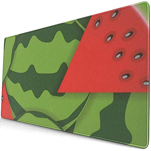Preisvergleich Produktbild Gaming Extended Mouse Pads mit Rutschfester Gummibasis Grüne Wassermelone Summer Tropical Large Fruits 30X80 cm