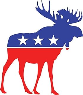 MAGNET Bull Moose Party Magnet Decal Fridge Metal Magnet Window Vinyl 5"