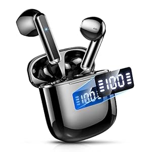 Draadloze oordopjes, Bluetooth 5.3 Hoofdtelefoon met ENC Ruisonderdrukkende Microfoon, In Ear Draadloze Hoofdtelefoon Mini HiFi Stereo Geluid, IP7 Waterdichte Sport Draadloze Oortelefoon 25H Playtime LED Display