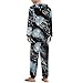 TVUGHGI Glowing Jellyfish Onesie Pajama for Women/Men Long Sleeves Fashion One-Piece Cosplay Party Hooded Zipper Sleepwears 4XL