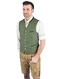 Material: Baumwolle Grasegger Trachtenweste Trachtengilet 19100 Xander 4 N-W grün - 52