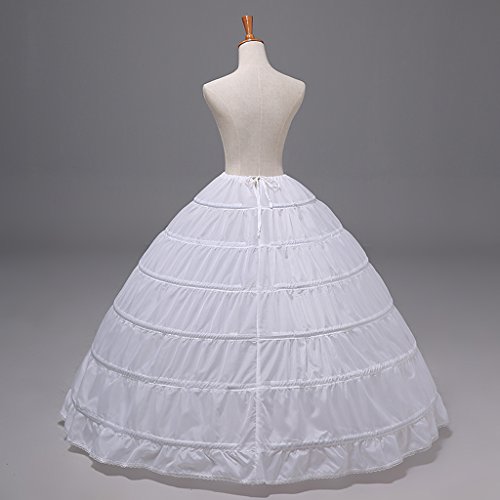 Colcolo Adulto Unissex Saia De Baixo De Crinolina Branca Vintage Longa 6 Argolas Anágua Baile De For