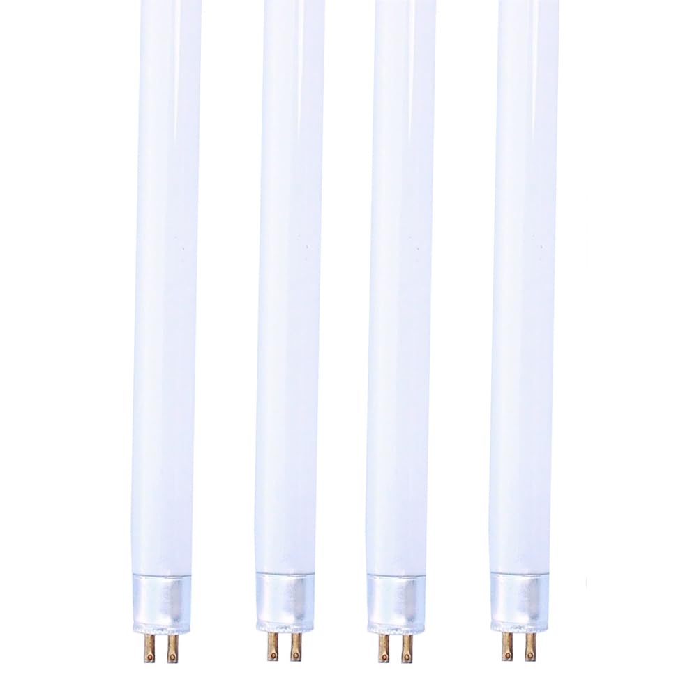 Fluorescent Tube T4 235mm(excluding pins) 6W, T4 Cool White 3500K, G5 Base Low Energy Consumption Tube Light, Emergency Energy Saving Light for Kitchen, Bathroom, Cabinet, Garage,4PCS