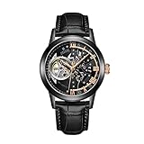  OBLVLO Relojes de pulsera casuales Skeleton Rose Gold Automatic Watches Sapphire Crystal VM-S (VM-S-BBBG), Vm-s-bbbg