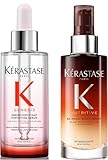 Kérastase Nutritive, Rutina Reparadora con Sérum de Noche 8H Magic Night y Sérum Anti-Caída Anti-Chute Fortifiant Genesis, Revitaliza, Nutre y Repara, 90 ml + 90 ml
