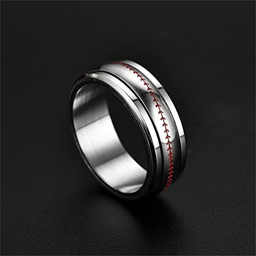 Image of PAMTIER Unisex Spinner Unique NBA Basketball Ring | Stainless Steel, Outdoor Sport Band, Charming Jewelry