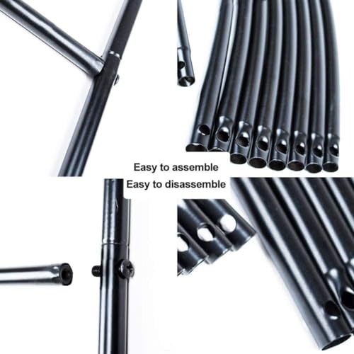 Garden Trellises Arch,Metal Garden Arch for Climbing Plants Rose Arch Weather Resistant Iron Pipe Gazebo Pergola in Black Large Size 140x230cm - Image 6