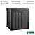 YITAHOME 51 Gallon Outdoor Storage Deck Box, Waterproof Resin Package Delivery and Storage Box with Lockable Lid for Patio Furniture Cushions, Pool Accessories, Garden Tools, Black