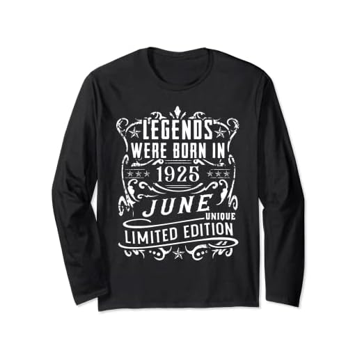 Cumpleaños Junio 1925 Edición Limitada Regalo Legend June Manga Larga
