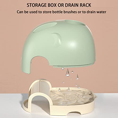 Baby Bottle Brush, Long Handle Silicone Bottle Brush Baby Bottle Brush Set For Baby Breast Pumps, Nipples, Breastmilk Storage Bag, Reusable Straws, Sippy Cups Bottle Brush With Stand #TOP4