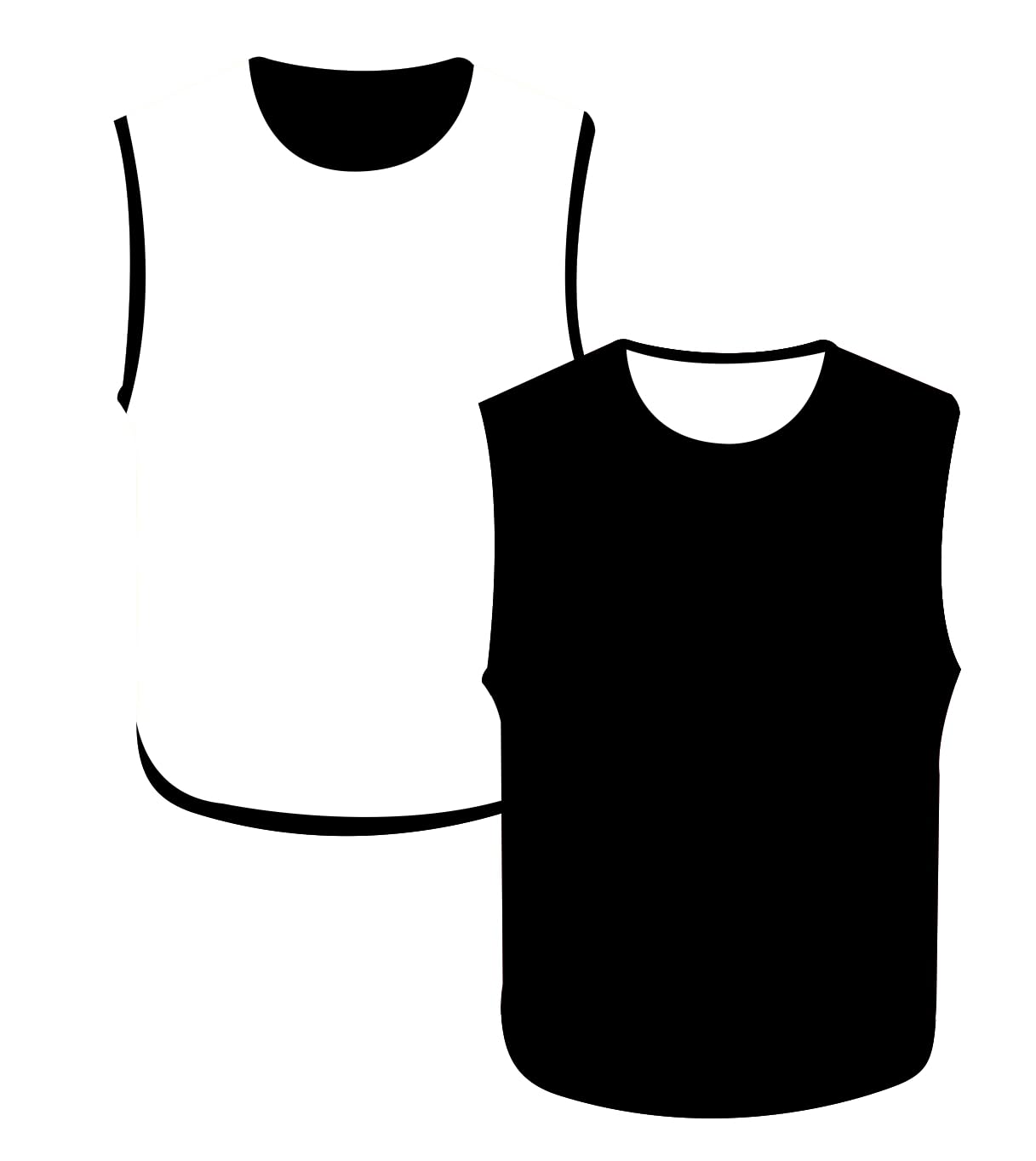 PROSTYLE SPORTS Football Training Reversible Bibs Football Netball Rugby Hockey Cricket XXS-3XL (Black/White, Youth (U 16's))