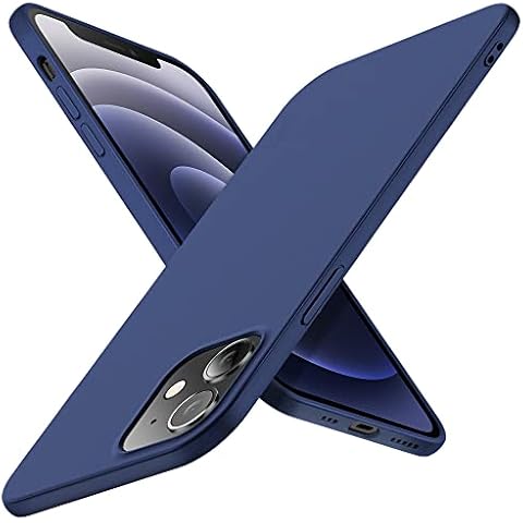 X-level Compatible with iPhone 12 Mini Case, [Guardian Serie] Ultra Thin Slim Soft Flexible TPU Bumper Matt Finish Protective Case Compatible with iPhone 12 Mini 5.4''- Navy blue Cover
