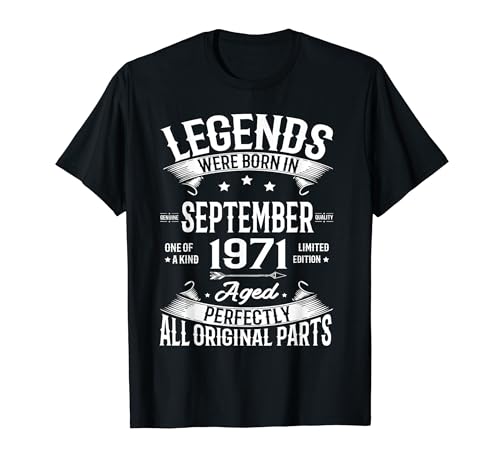 Legends Were Born in September 1971 55th Birthday 55 Yrs Old T�V���c