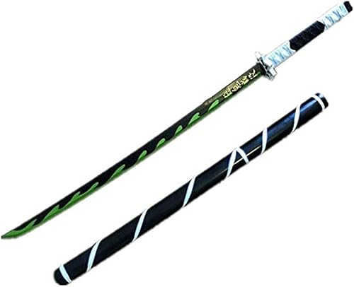 damdos Espada de cosplay de anime de Halloween, espadas de espuma de demo, 32 pulgadas, espadas Satoman Tanjirou de fantasía Shinazugawa Sanemi,