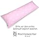 PinkZebra Seitenschläferkissen Bezug 40 x140 cm aus 100% Baumwolle, Kissenbezug für Kinder & Erwachsene, Kissenhülle mit Reißverschluss, Öko-tex Standard 100, Herzchen Pink