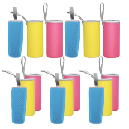 Porte-bouteille d'eau portable de 550 ml avec base antidérapante - Lot de 15 manchons
