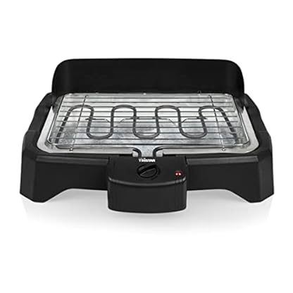 Tristar BQ-2824 Elektrischer Tischgrill, regulierbares Thermostat, 2000 W, rauchfreies Grillen, Schwarz