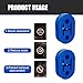 lekiliky 4PCS Rubber Exhaust Hanger, 4 Holes High-density Pipe Isolation Bushing Bracket, Vehicle Exhaust Pipe Shock Silencer Mounting Hanger, Universal for Most Cars, Trucks, and SUVs (Blue)