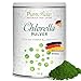 Produktbild Chlorella Pulver aus Deutschland - Regional, Rein & Kontrolliert (Roh Vegan) Algen reich an Vitamin B12 Eisen Spermidin Chlorophyll - Grüne Mikroalge Chlorella Vulgaris Powder - PureRaw 120g