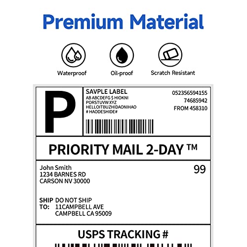 Image of Phomemo Genuine 4X6 Thermal Shipping Label 1000 Labels per Stack - 4x6 FanFold Thermal Labels Compatible with Phomemo Shipping Label Printer, Strong Adhesive Shipping Labels, Commercial Grade
