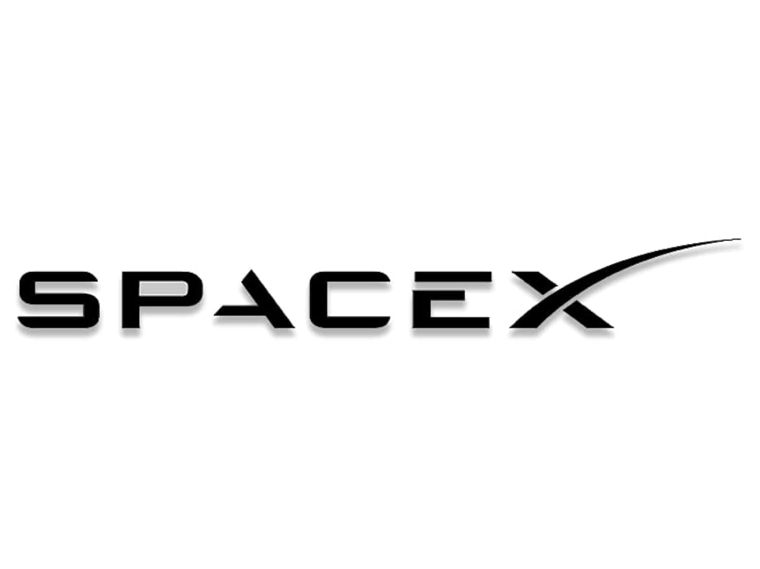 American Vinyl AV SpaceX Stickers, Large Space X Logo Lettering Decal for Cars, Laptop, Back Window, and Coolers (Black, 1.5" x 11")