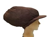 Mesh Rasta Hat Cap Dubwise Deep Visored Beanie Brown Irie Reggae Selassie Jamaica L/XL