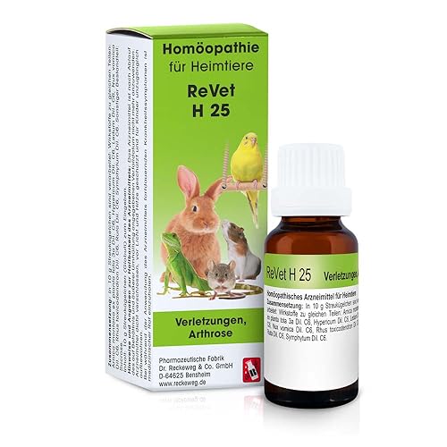REVET H 25 Globuli für Heimtiere -Homöopathisches Arzneimittel für Heimtiere, freiverkäuflich, 10 g