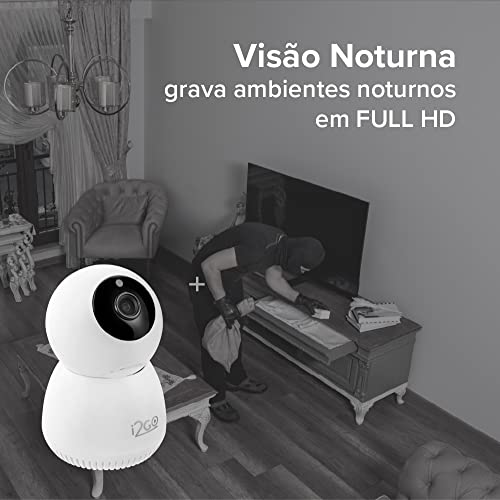Câmera Inteligente Wi-Fi 360° FULL HD 1080p i2GO Home - Compatível com Alexa