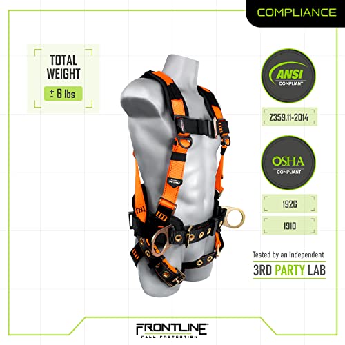 Image of FRONTLINE FALL PROTECTION Harnesses + D-Ring+ Multiple Styles + OSHA and ANSI compliant