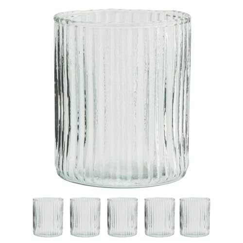 Madam Stoltz Clear Big & Groovy - Juego de 6 unidades