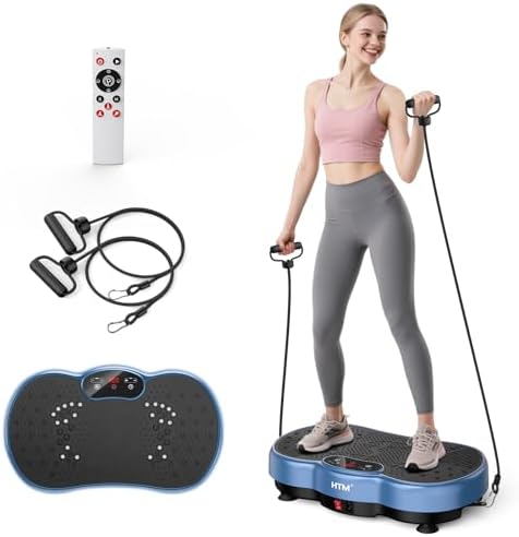 Vibration Plate Exercise Machine - 300 lbs Weight Capacity, 120 Speed Levels, 9 Workout Modes for Home Fitness, Muscle Toning & Weight Loss